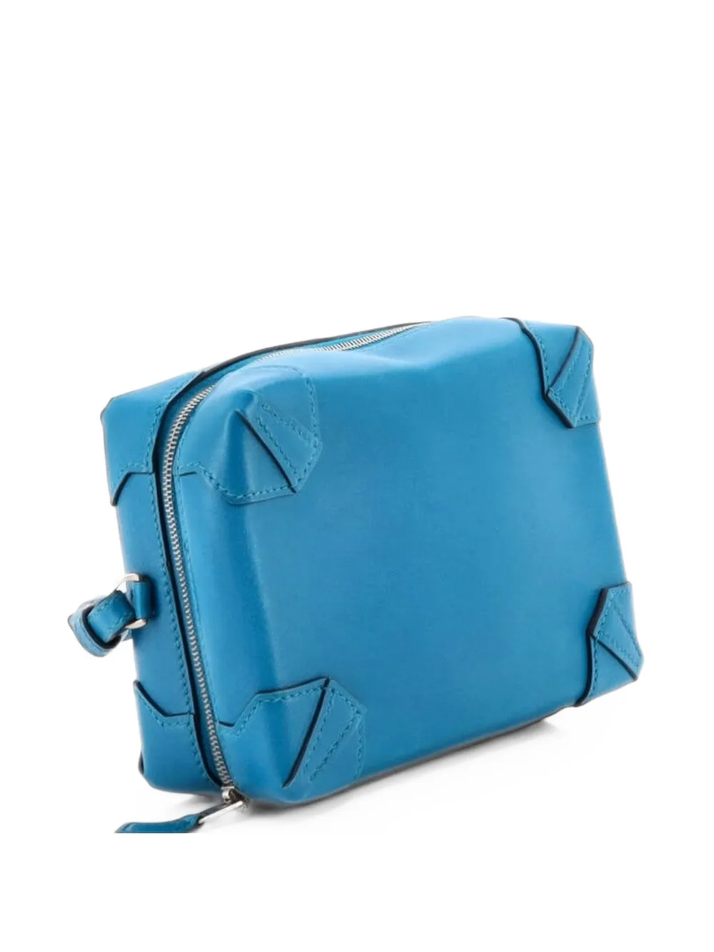 Hermès Pre-Owned Clutch Maxibox mini in pelle Tadelakt - Blu