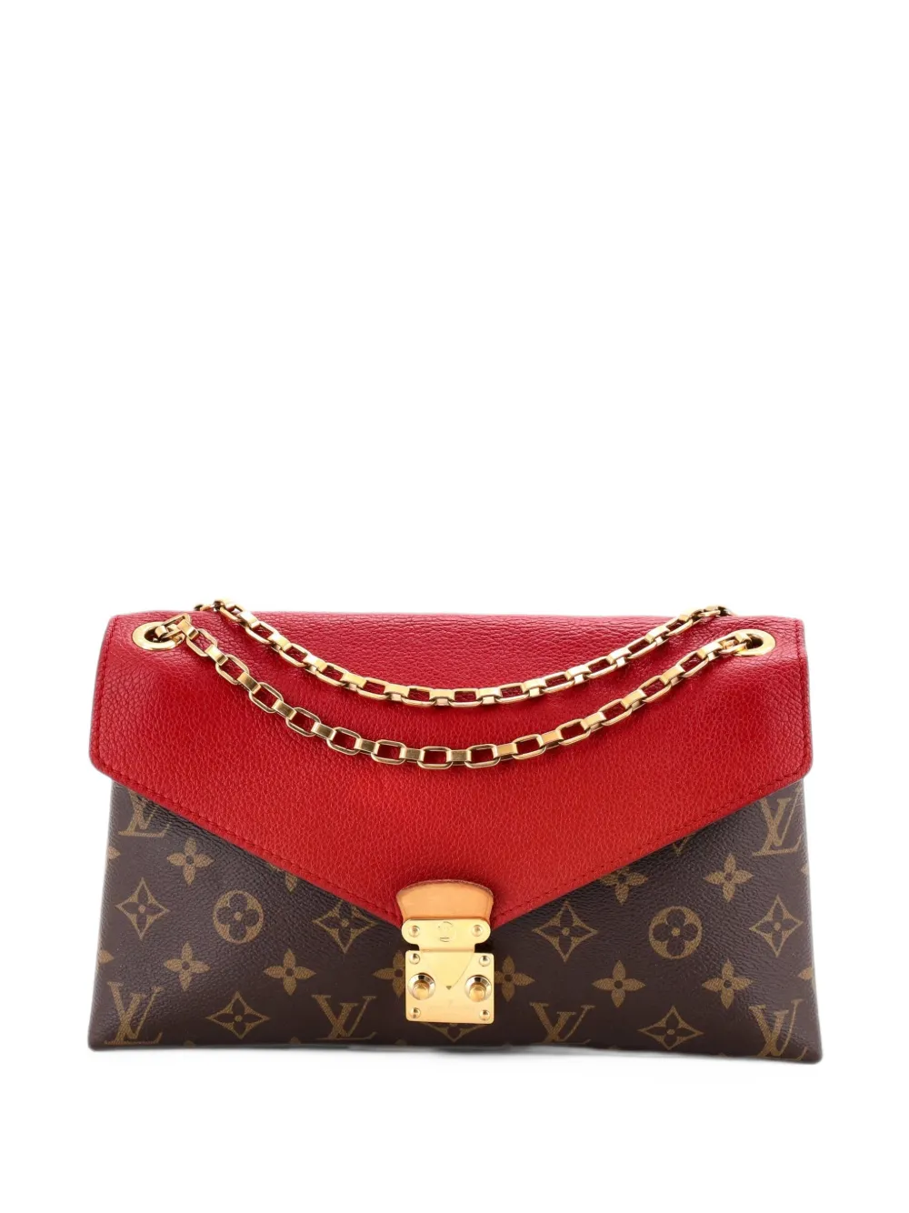 Louis Vuitton Pre-Owned Borsa a spalla Pallas Chain Monogram in tela e pelle di vitello - Rosso