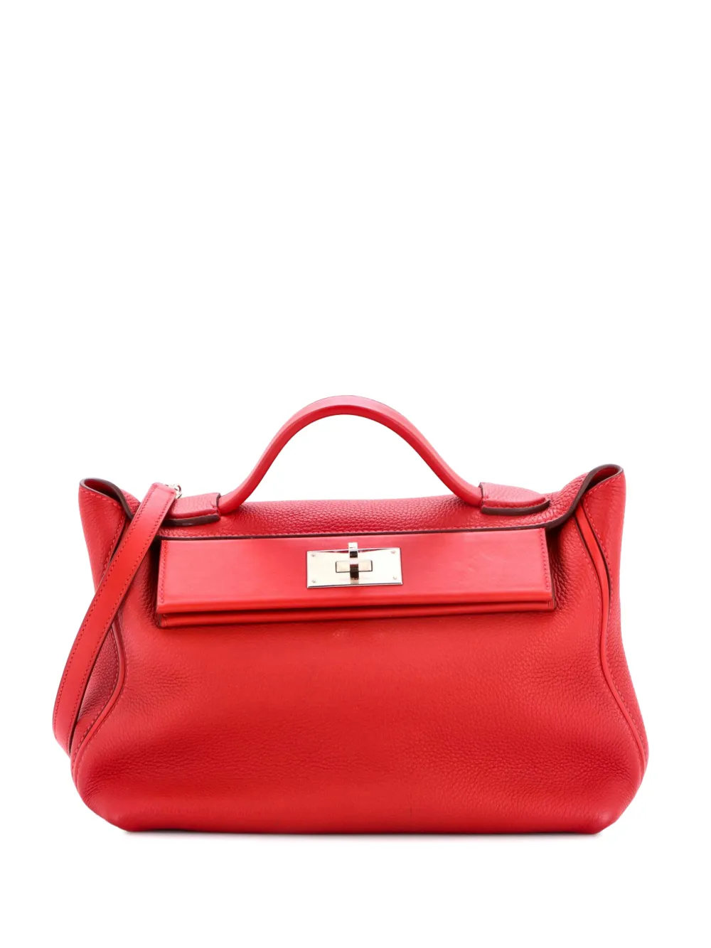 Hermès Pre-Owned 24/24 Clemence Satchel-Tasche mit Swift 29cm - Rot
