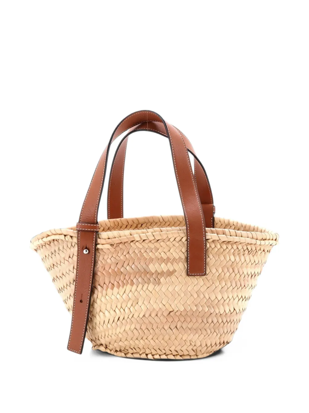 Loewe Pre-Owned Basket Raffia Small tote bag - Braun
