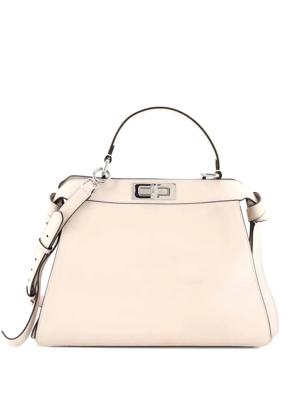 Fendi Pre-Owned Mittelgroße Peekaboo ISeeU Satchel-Tasche aus Leder - Weiß