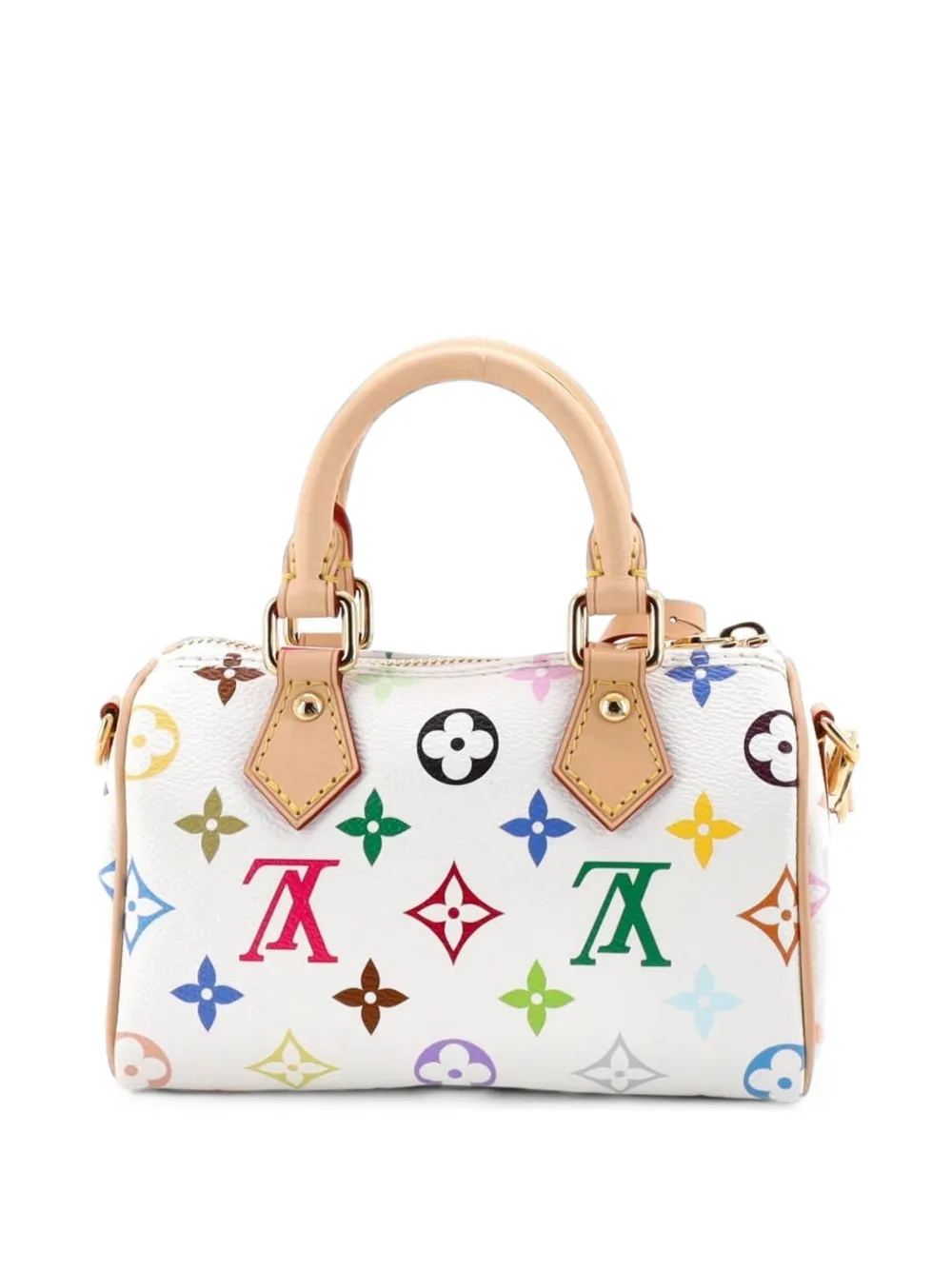 Louis Vuitton Pre-Owned x Takashi Murakami Speedy Bandouliere NM Bag Monogram Multicolor Nano satchel - White