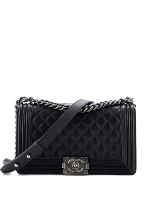 CHANEL Pre-Owned sac porté épaule Boy matelassé à rabat en cuir d'agneau ancien format ancien