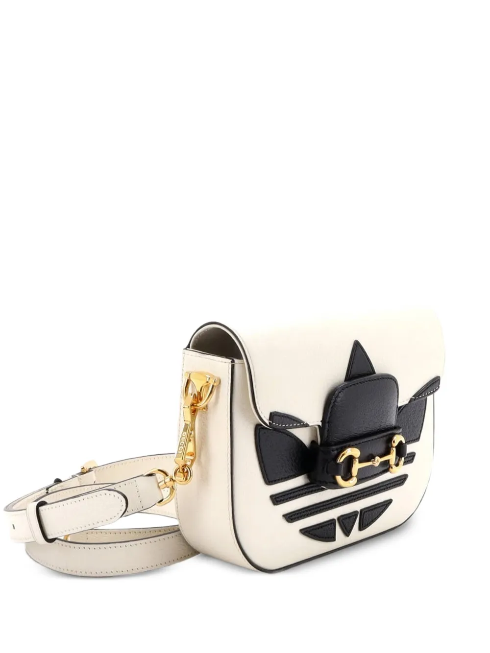 Gucci Pre-Owned x Adidas Horsebit 1955 Shoulder Bag Leather Mini crossbody bag - Weiß