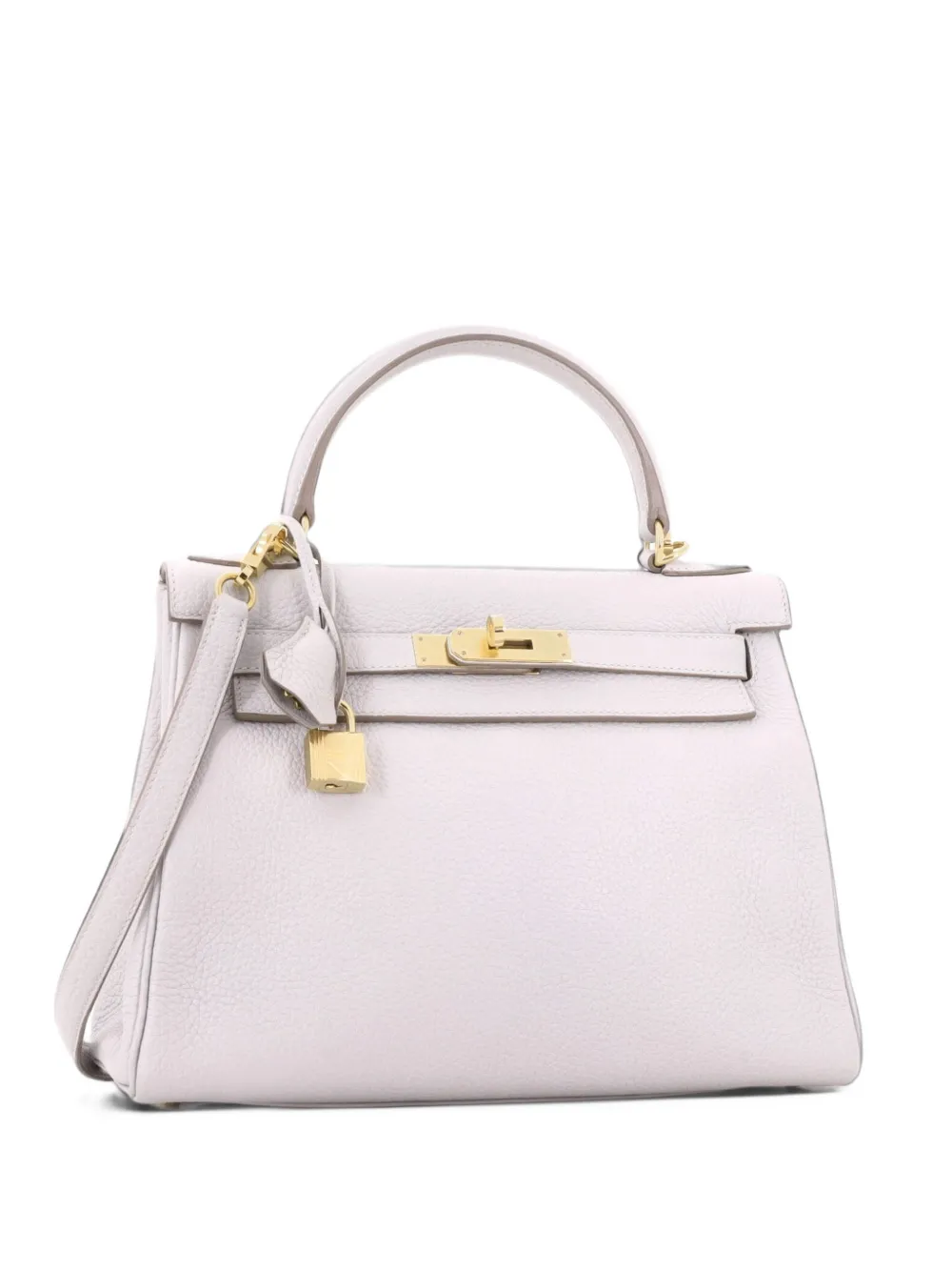 Hermès Pre-Owned Kelly Handbag Gris Perle Togo with Gold Hardware 28 satchel - Grau