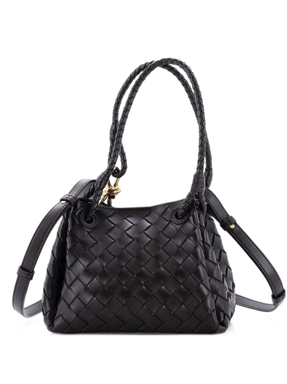 Bottega Veneta Pre-Owned Kleine Parachute Handtasche mit Intrecciato-Muster - Braun