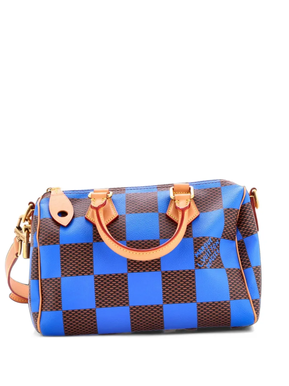 Louis Vuitton Pre-Owned Speedy Bandouliere Bag Damier Pop 25 satchel - Blue