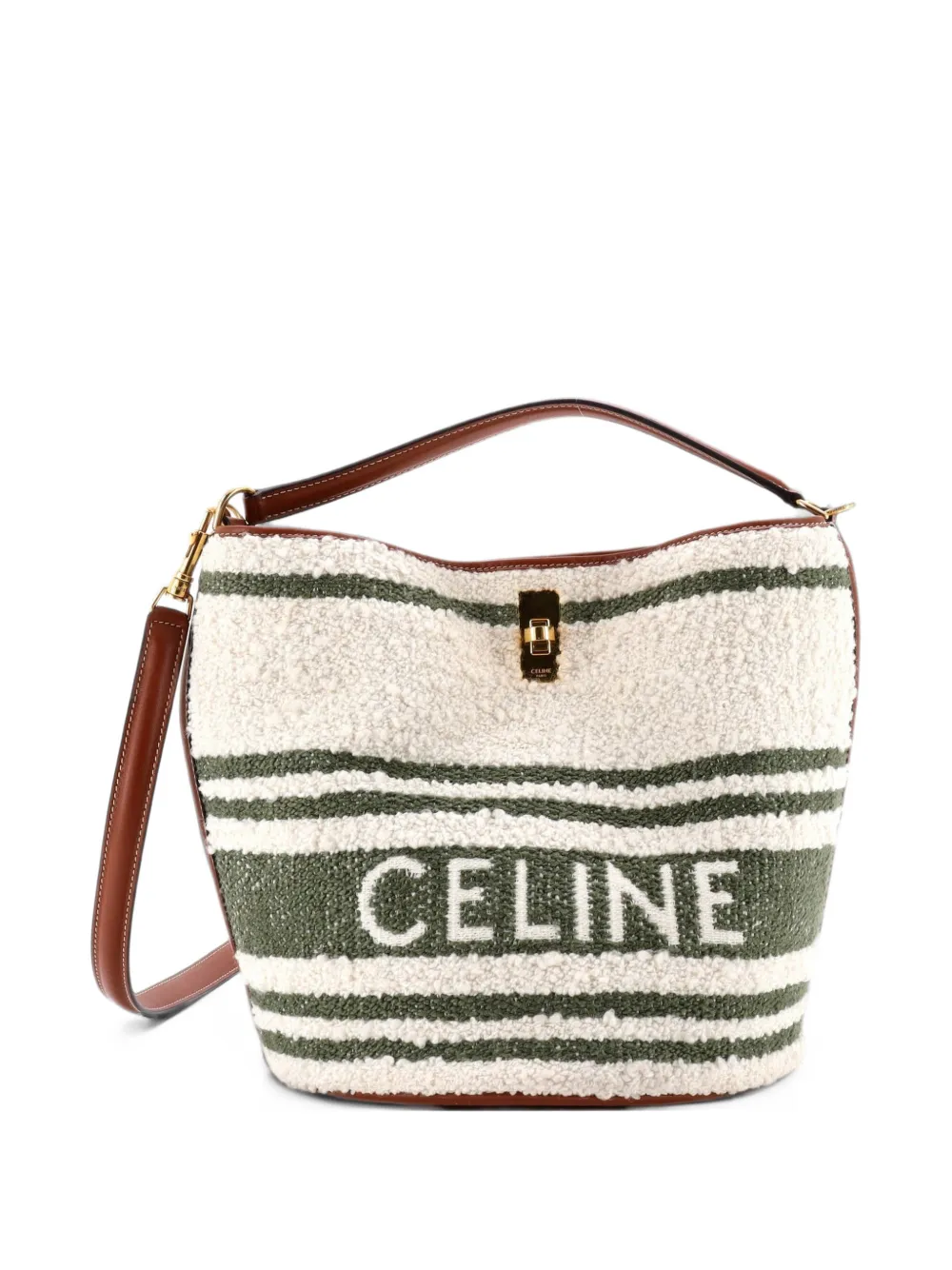 Celine Pre-Owned Plein Soleil 16 Bag Canvas with Leather bucket bag - Grün