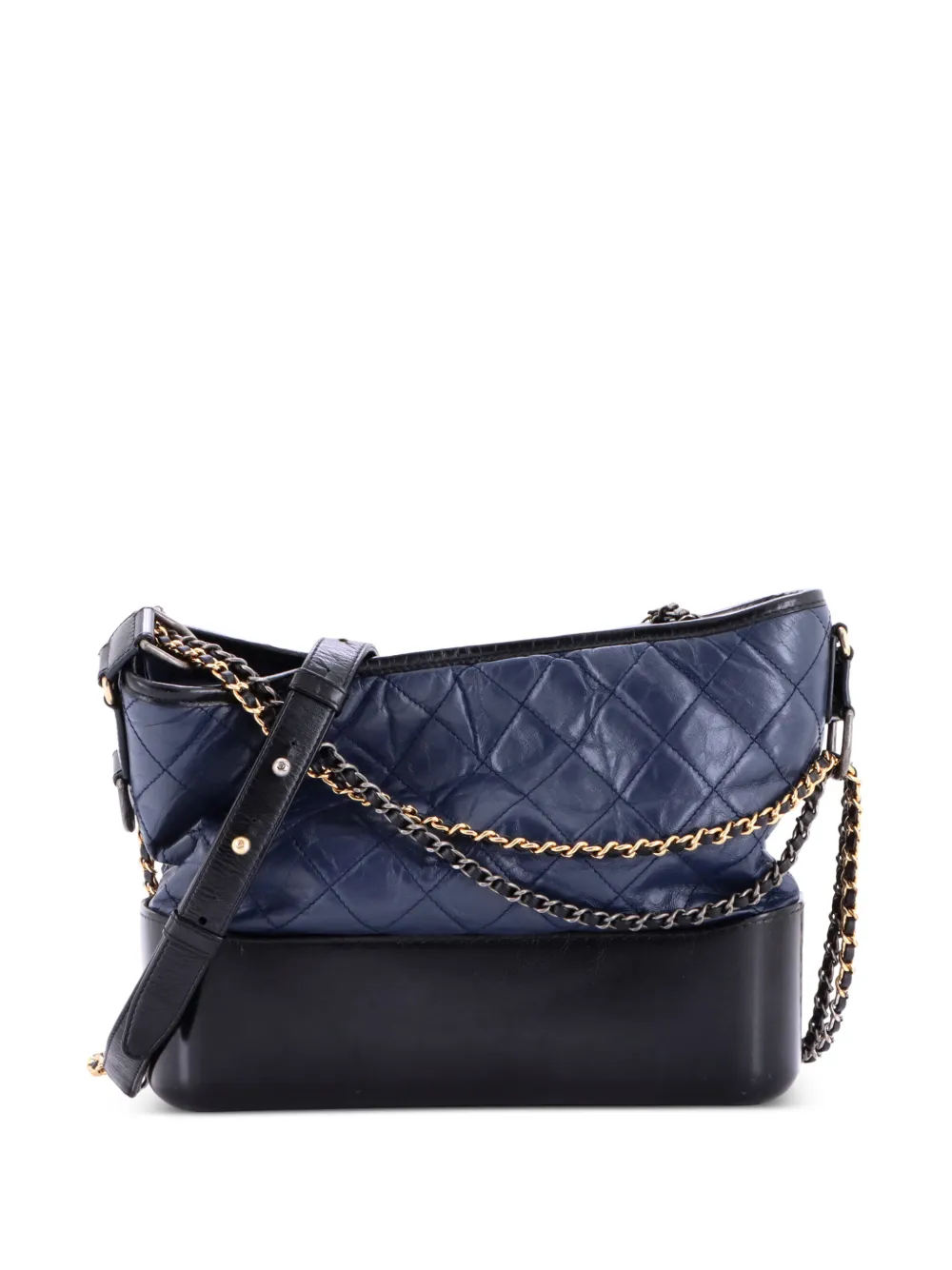 CHANEL Pre-Owned Große Gabrielle Tasche aus gealtertem Kalbsleder mit Steppung - Schwarz