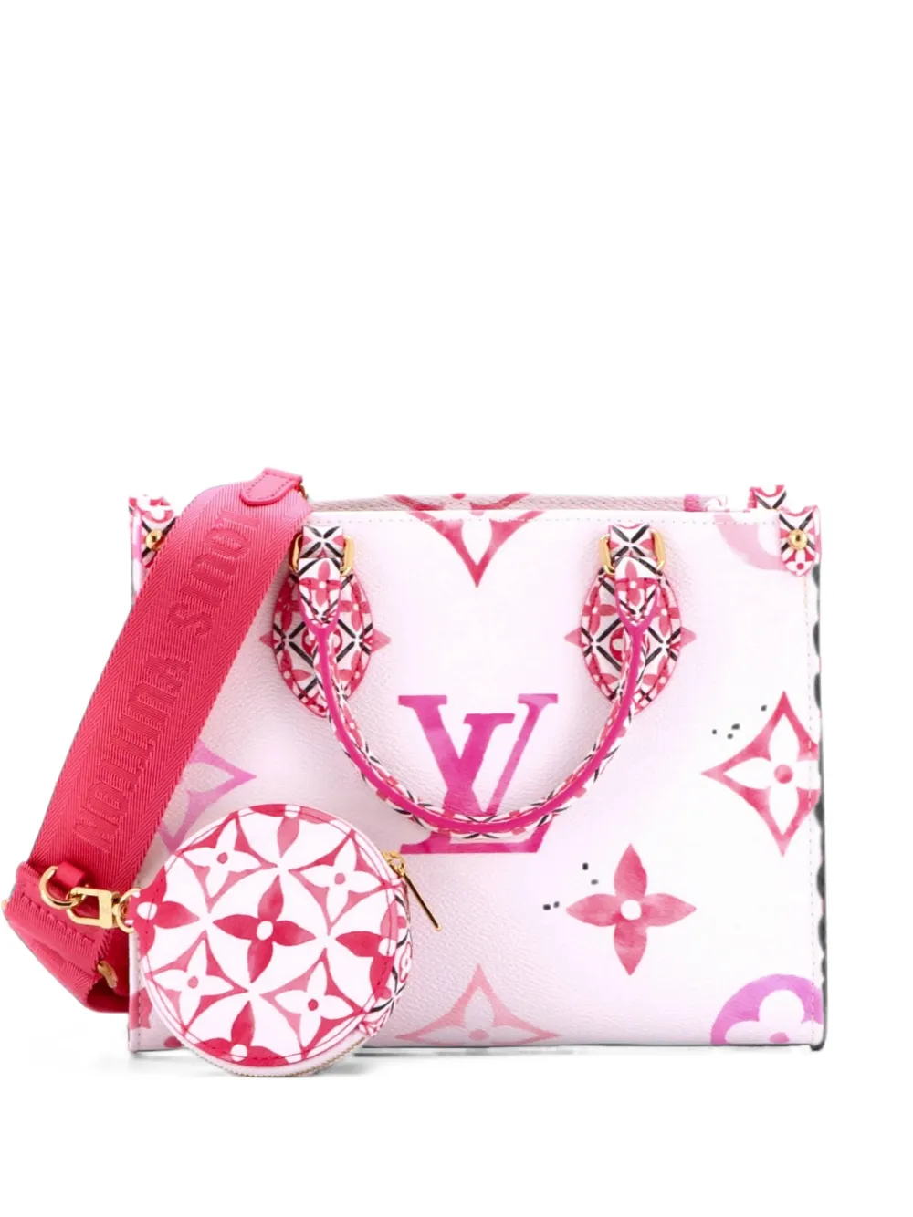 Louis Vuitton Pre-Owned OnTheGo Tote By The Pool Monogram Watercolor Giant PM shoulder bag - Pink