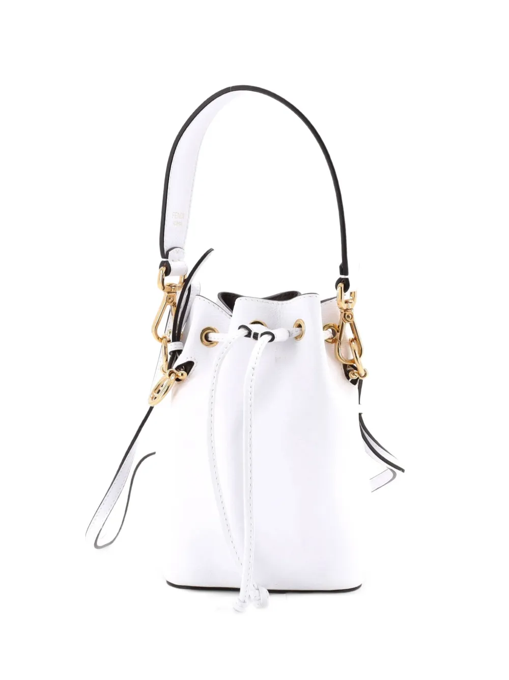 Fendi Pre-Owned Mon Tresor Leather Mini bucket bag - Weiß