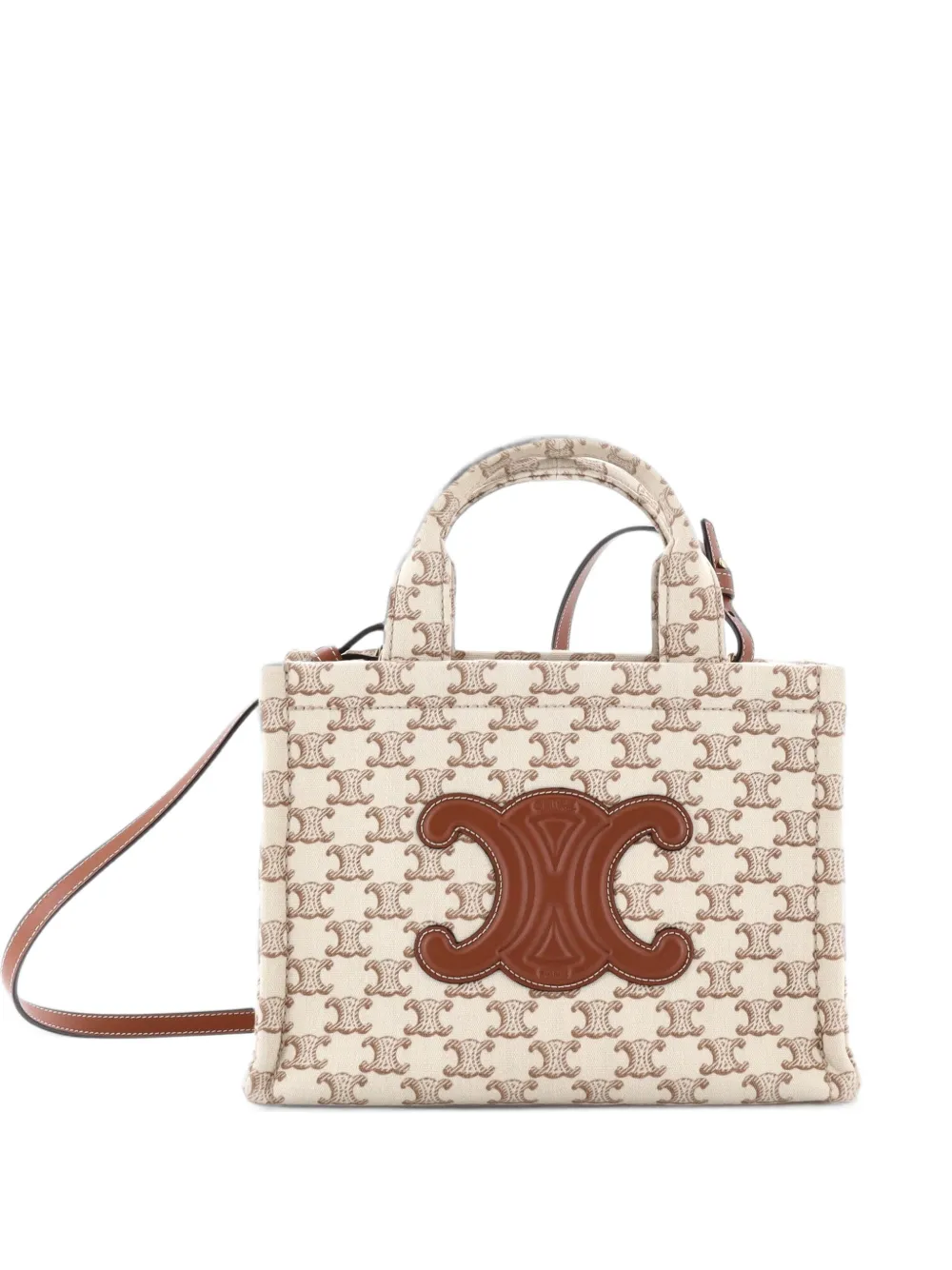 Celine Pre-Owned Cabas Thais Triomphe Printed Canvas Small tote bag - Marrone