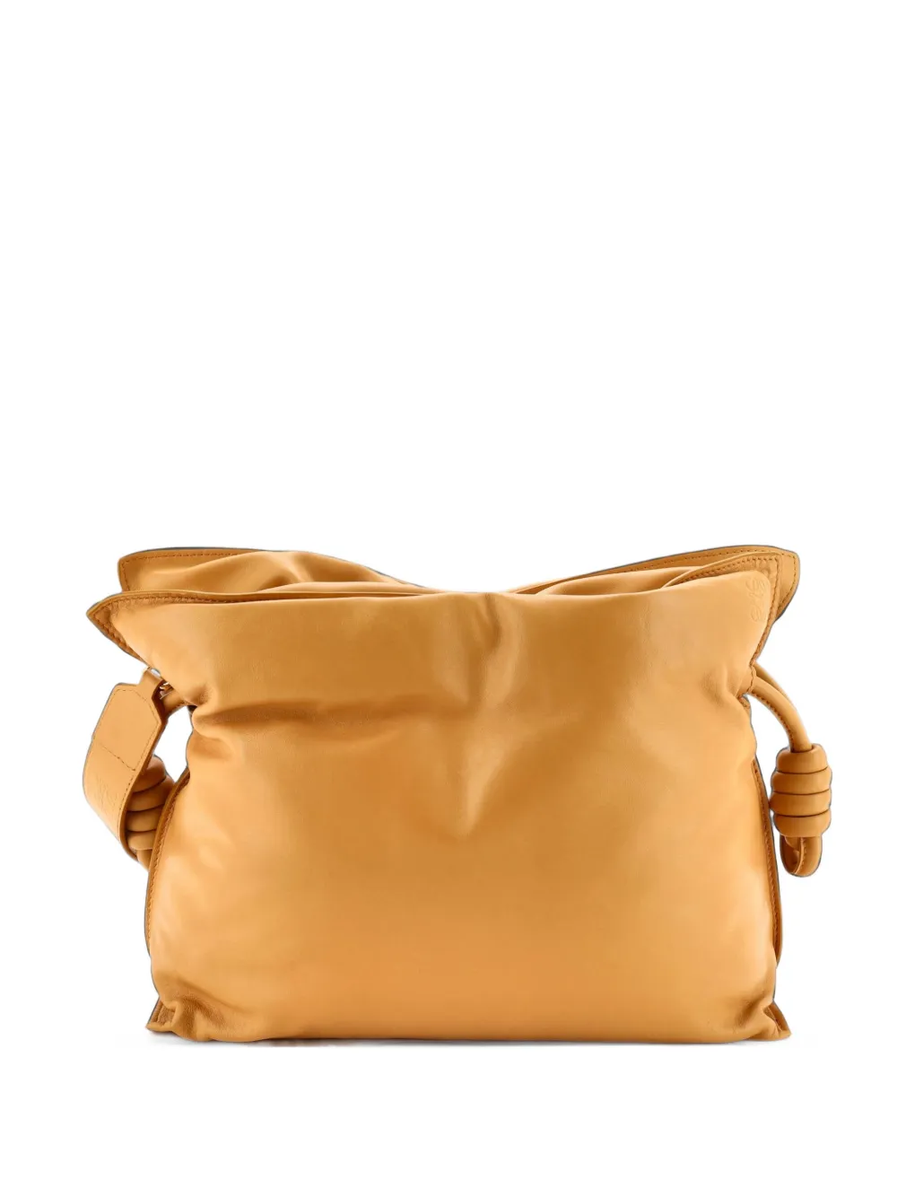 Loewe Pre-Owned Kleine Puffer Flamenco Knot Clutch aus Leder - Gelb