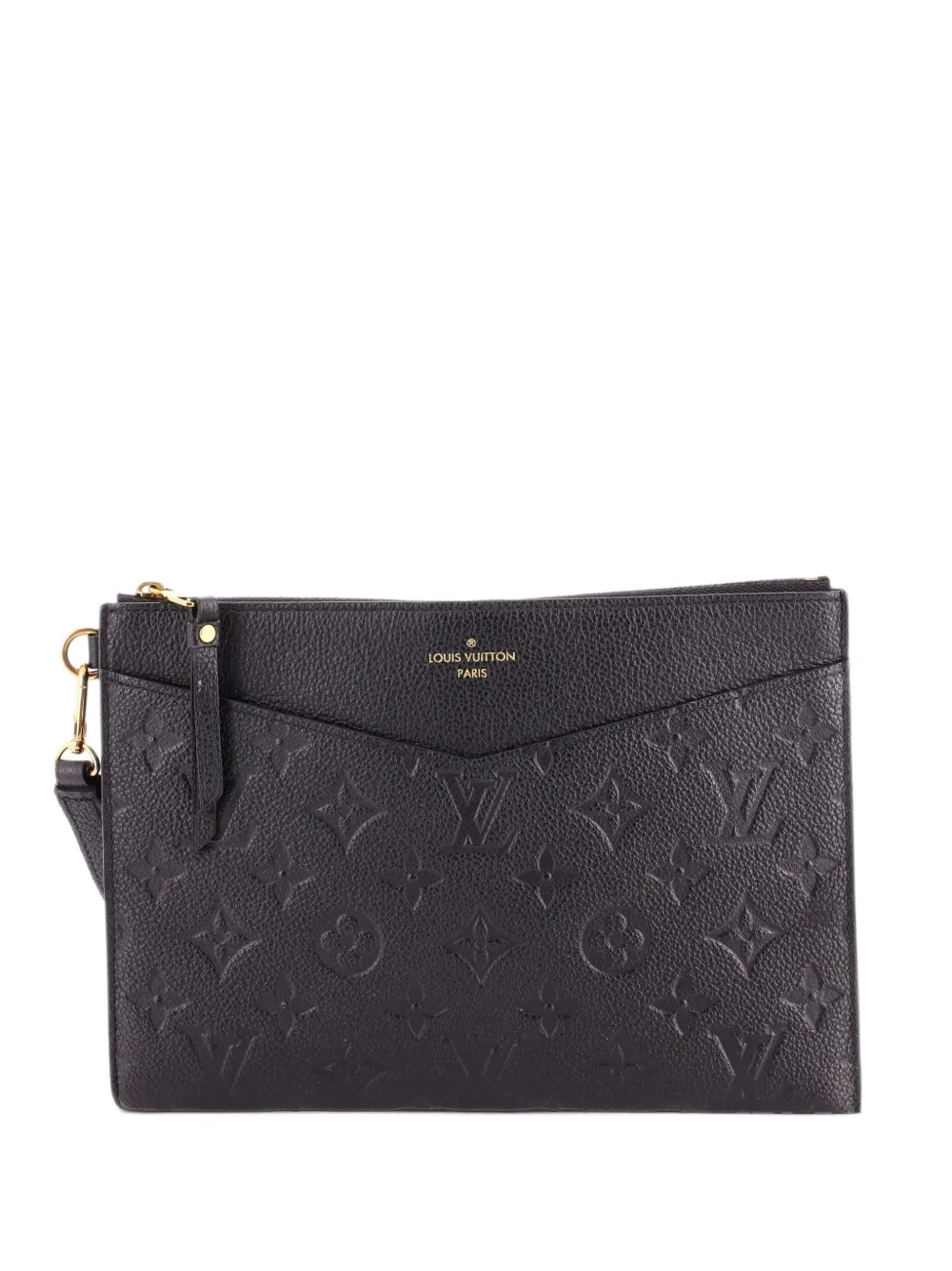 Louis Vuitton Pre-Owned Pochette Melanie Monogram Empreinte Leather MM clutch bag - Black