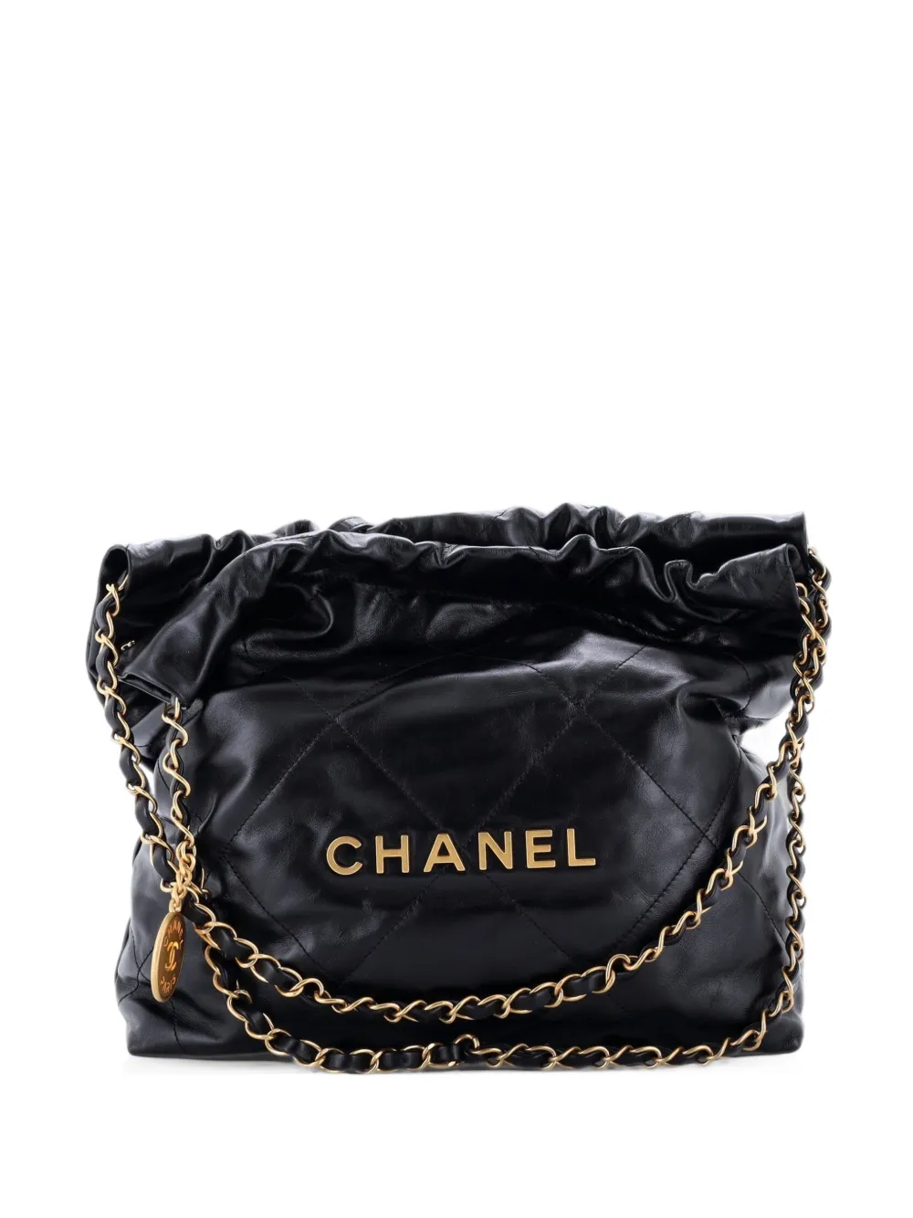 CHANEL Pre-Owned 22 Chain Quilted Calfskin Small shoulder bag - Black