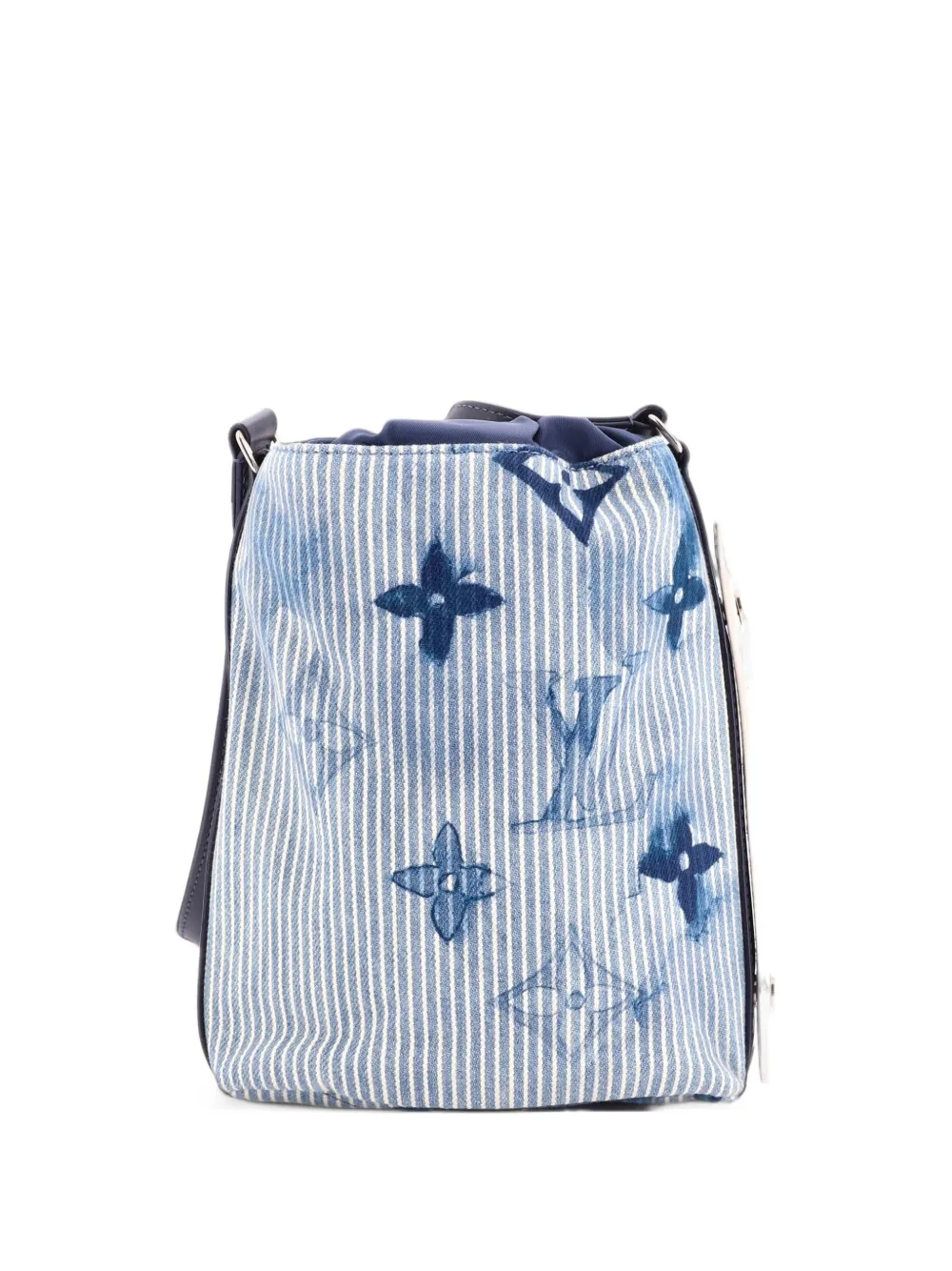 Louis Vuitton Pre-Owned Sac Marin Bag Limited Edition Monogram Watercolor Stripes Denim BB bucket bag - Blue