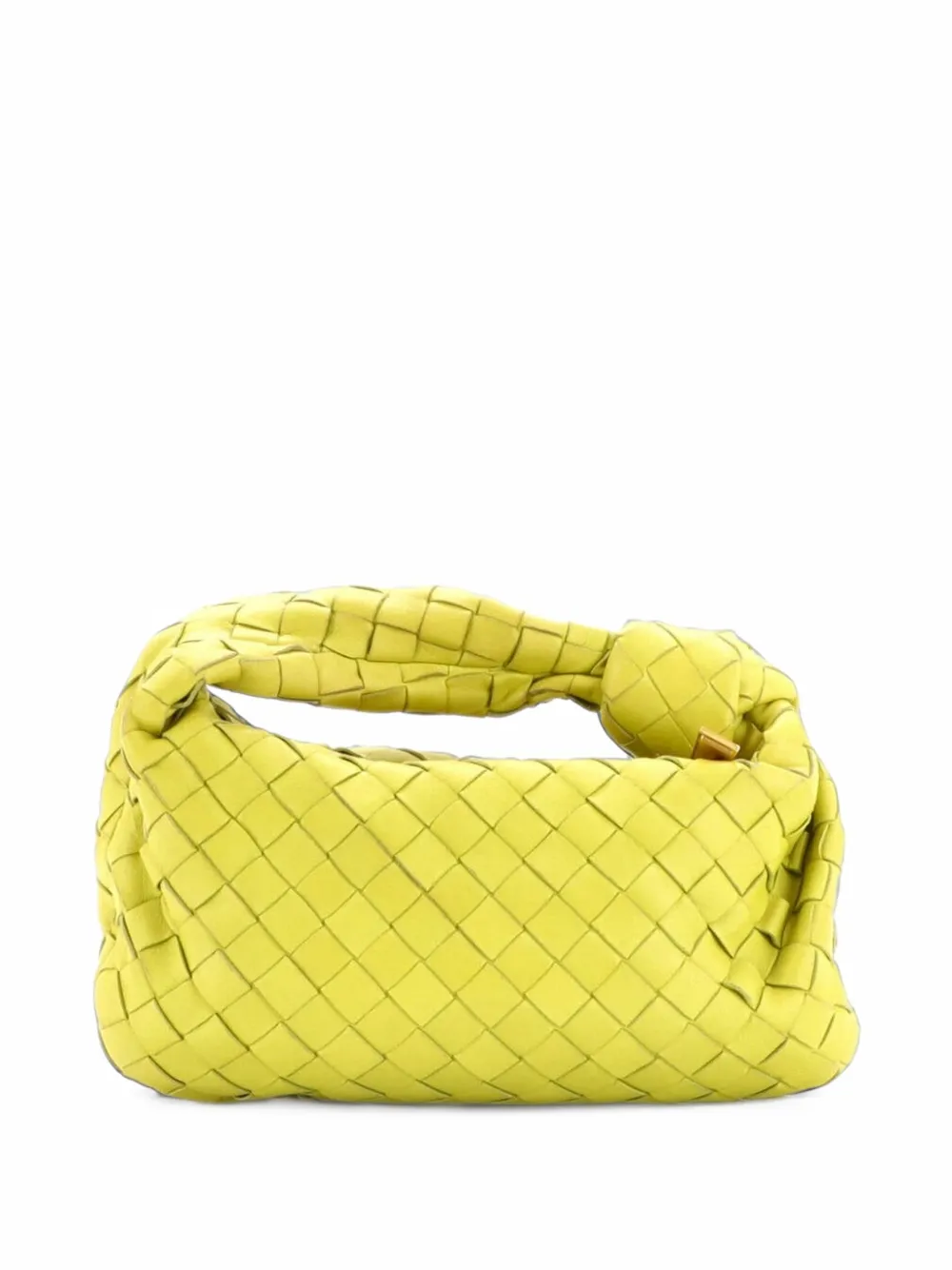 Bottega Veneta Pre-Owned Mini BV Jodie Intrecciato Tasche aus Nappaleder - Gelb