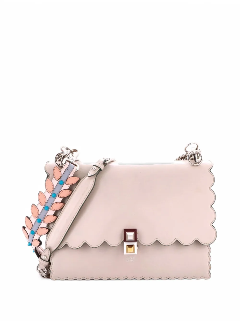 Fendi Pre-Owned Kan I Bag Leather Medium shoulder bag - Nude