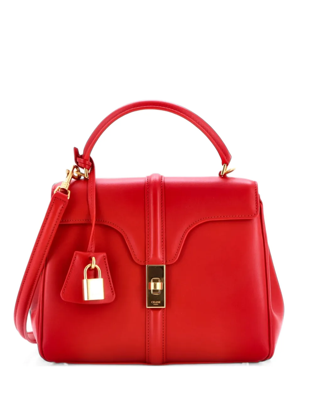 Celine Pre-Owned 16 Top Handle Bag Smooth Calfskin Small satchel - Rot