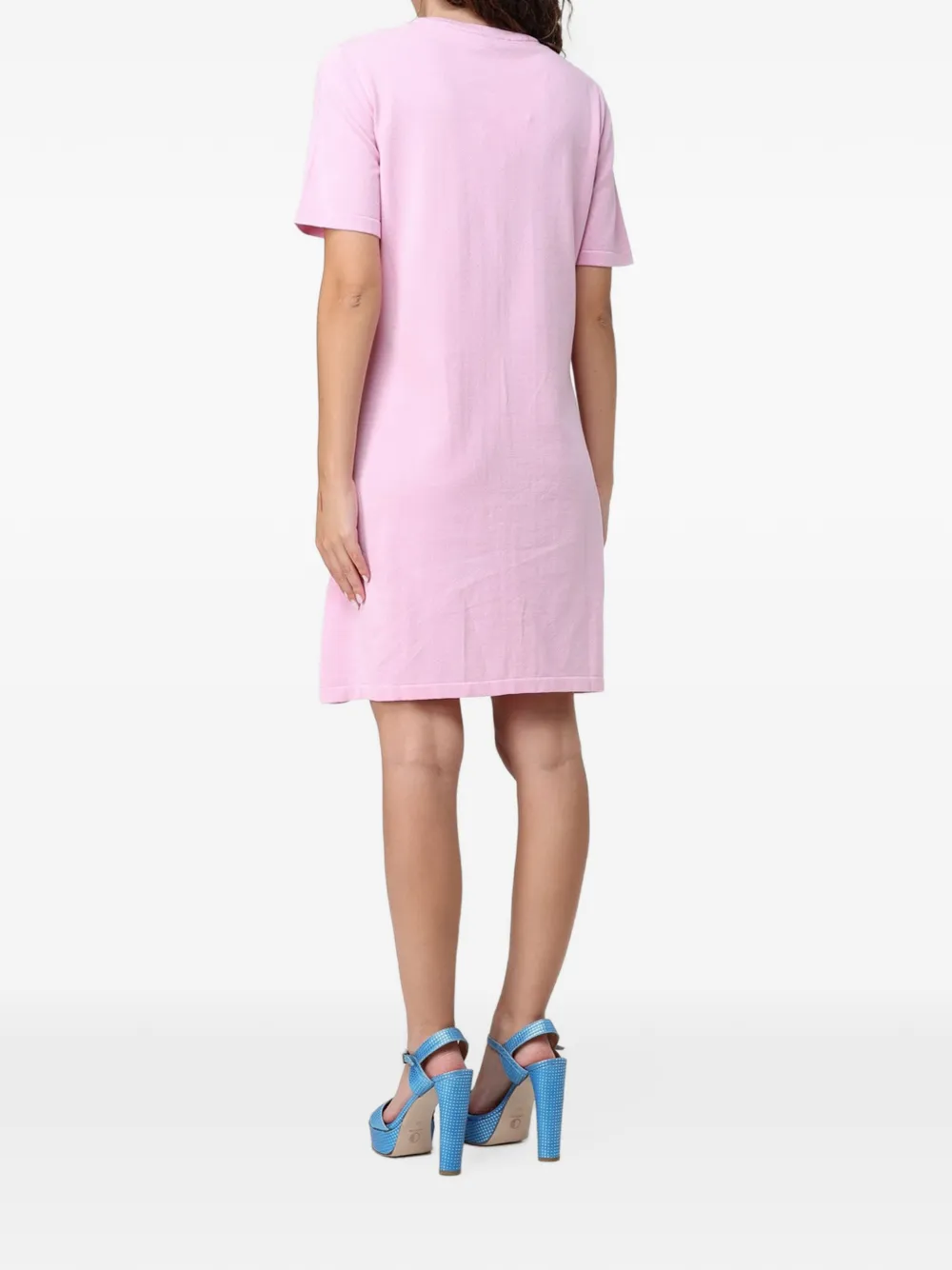 Moschino logo-detail midi dress Roze