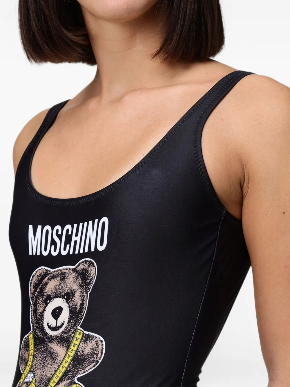 Moschino Teddy Bear one-piece swimsuit Zwart