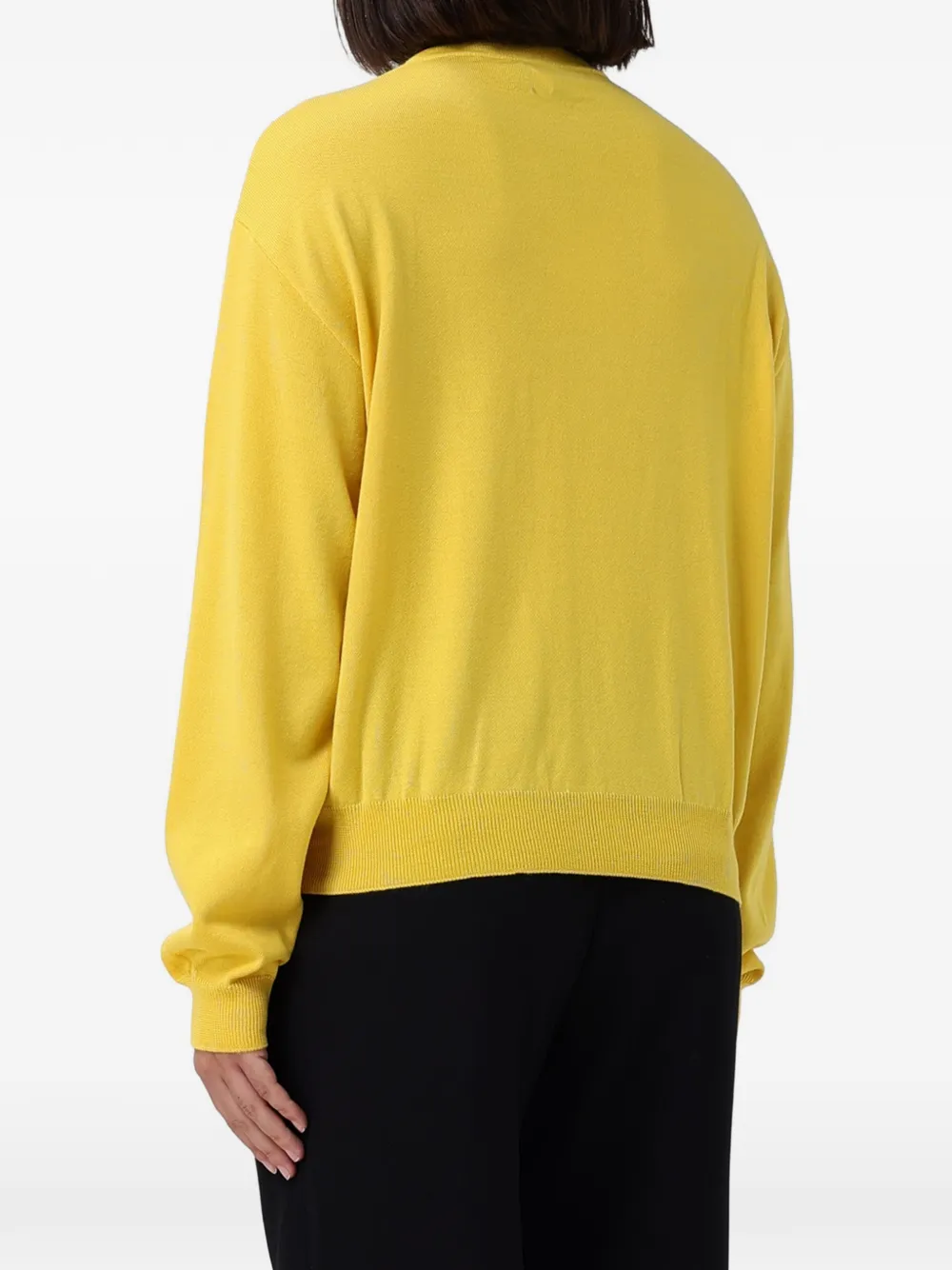 Moschino Smile long-sleeve sweater Geel
