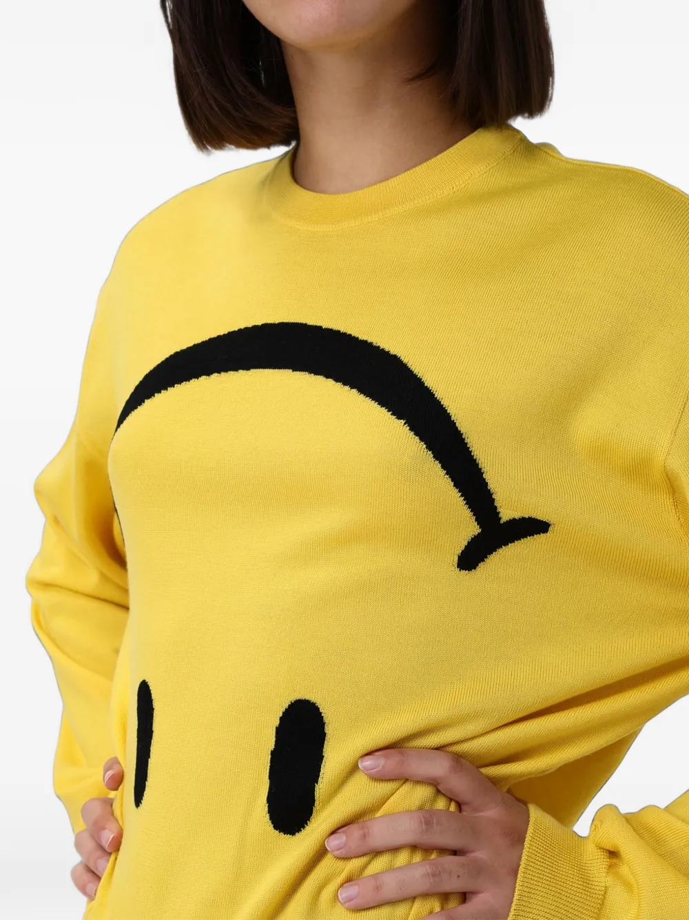Moschino Smile long-sleeve sweater Geel