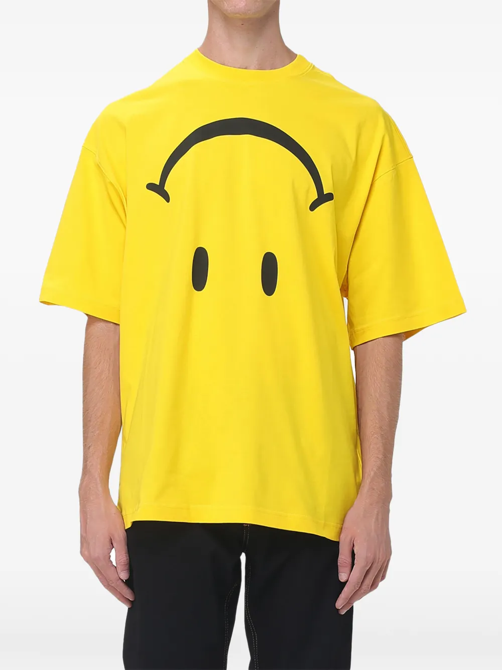 Moschino Smiley-print T-shirt Geel