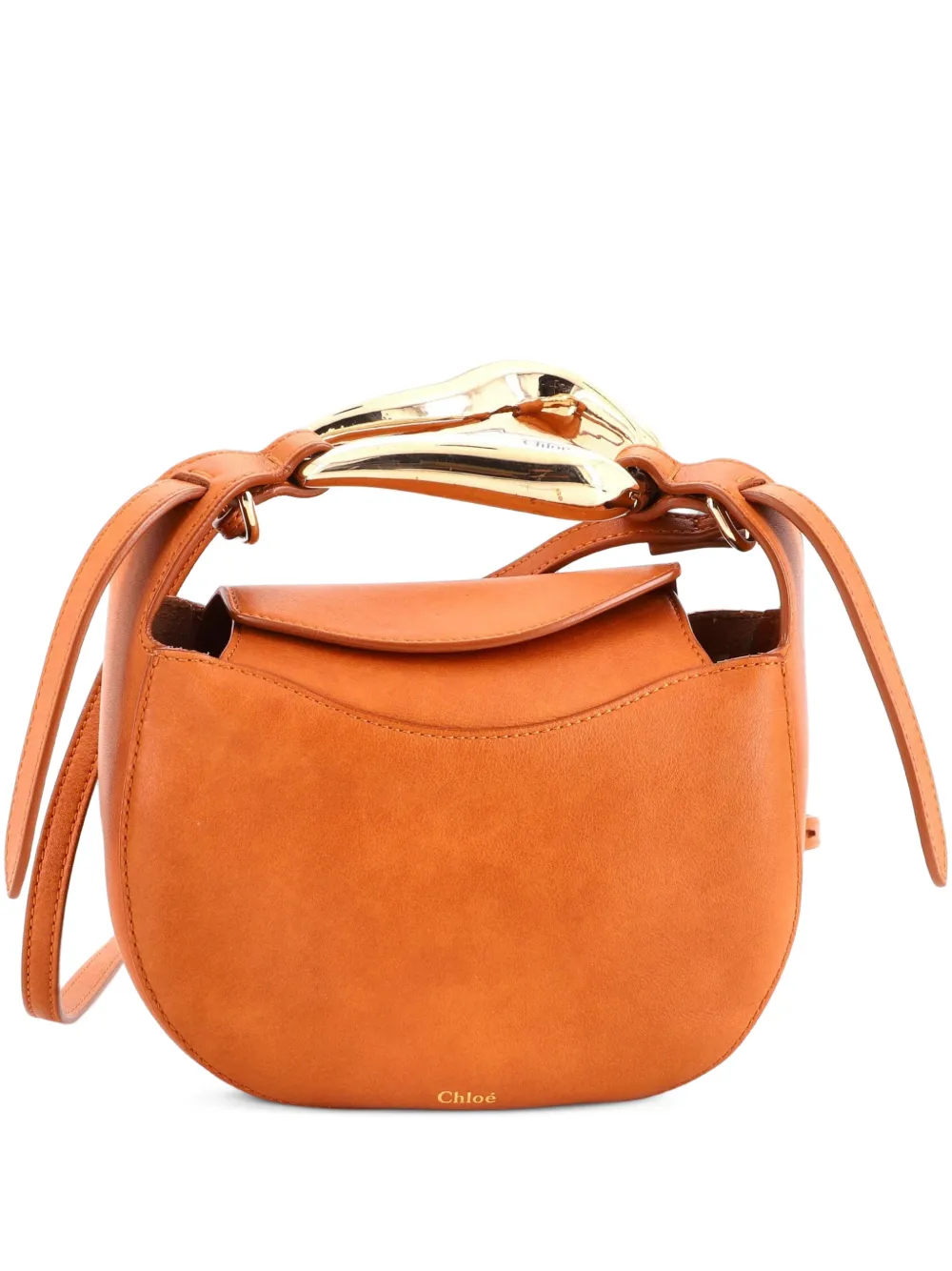 Chloé Pre-Owned Kiss Purse Bag Leather Small crossbody bag - Braun
