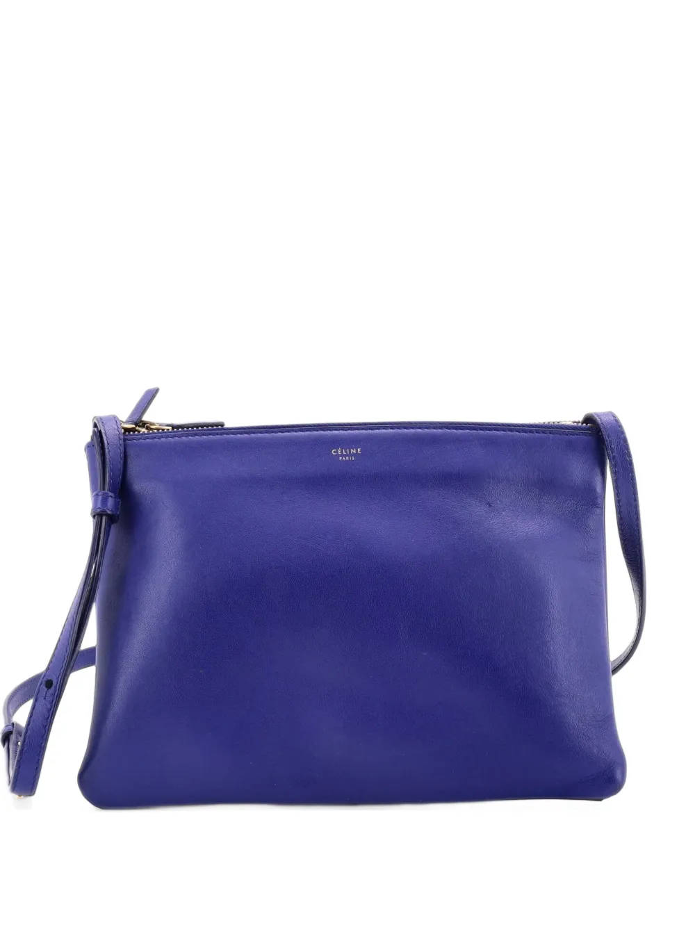Celine Pre-Owned Trio Leather Large crossbody bag - Blue