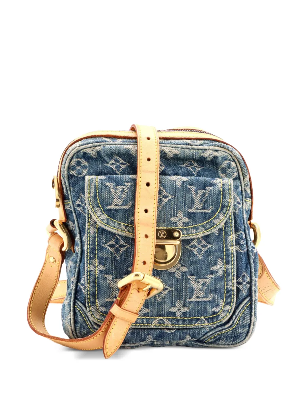 Louis Vuitton Pre-Owned Camera Bag Monogram Denim crossbody bag - Blue
