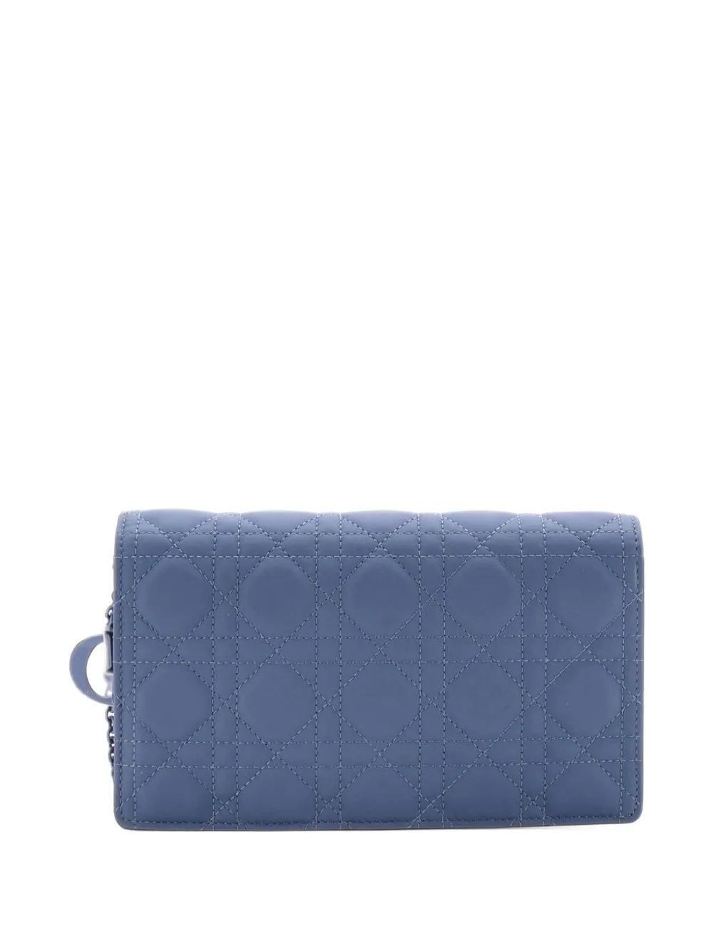 Christian Dior Pre-Owned Lady Dior Chain Pouch Clutch mit Cannage-Steppung - Blau