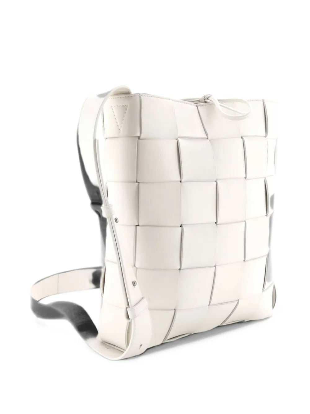 Bottega Veneta Pre-Owned Mittelgroße Cassette Maxi Intrecciato Umhängetasche aus Leder - Weiß