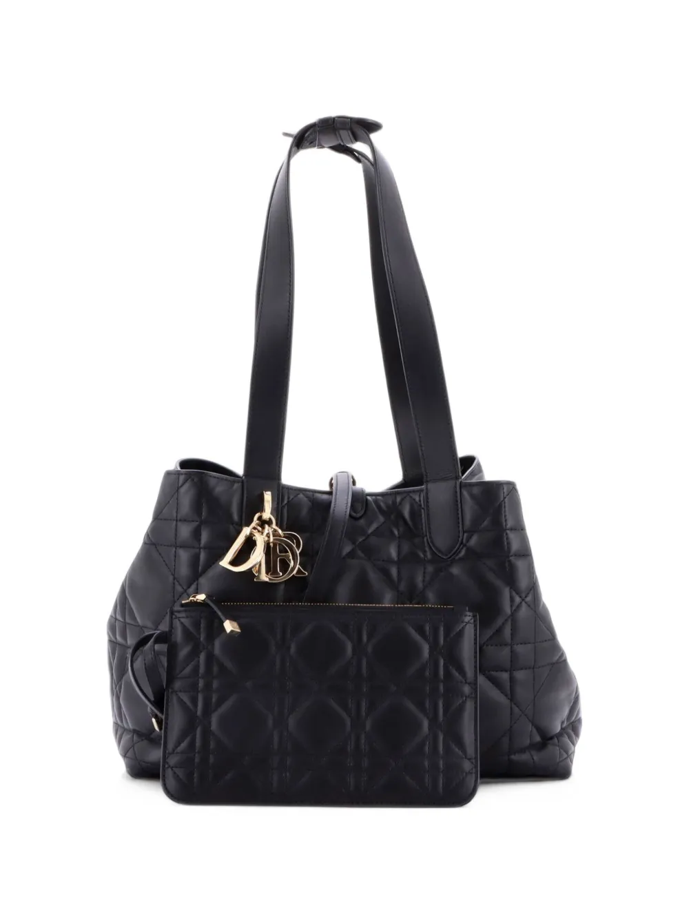 Christian Dior Pre-Owned Toujours Macrocannage Quilt Calfskin Medium tote bag - Schwarz