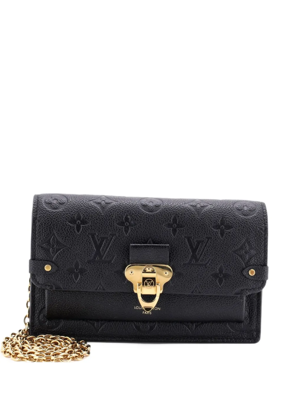 Louis Vuitton Pre-Owned Vavin Chain Wallet Monogram Empreinte Leather clutch bag - Nero