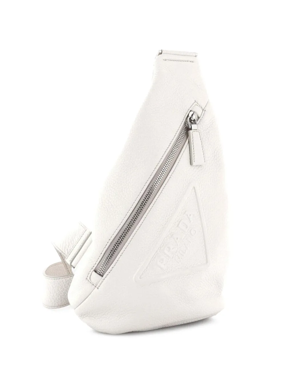 Prada Pre-Owned Rucksack mit Triangel-Logo - Weiß