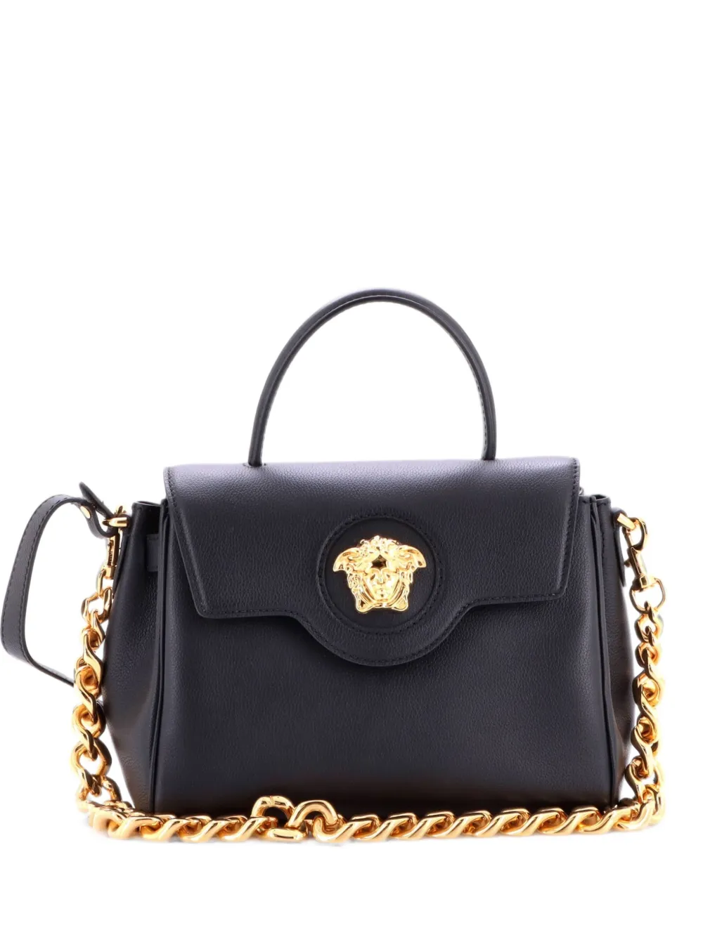 Versace Pre-Owned La Medusa Top Handle Bag Leather Medium satchel - Schwarz