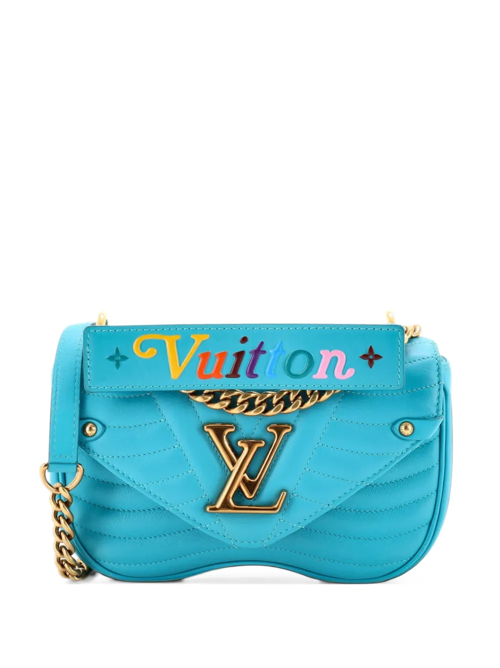 Louis Vuitton Pre-Owned Borsa a spalla New Wave Chain PM in pelle trapuntata - Blu