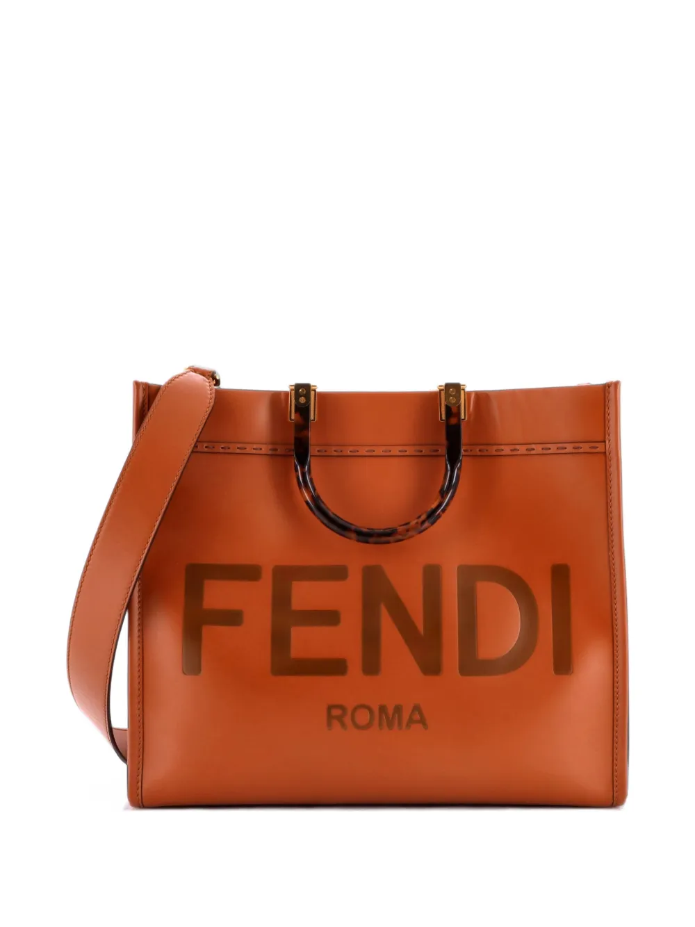 Fendi Pre-Owned Sunshine Shopper Leather Medium tote bag - Braun