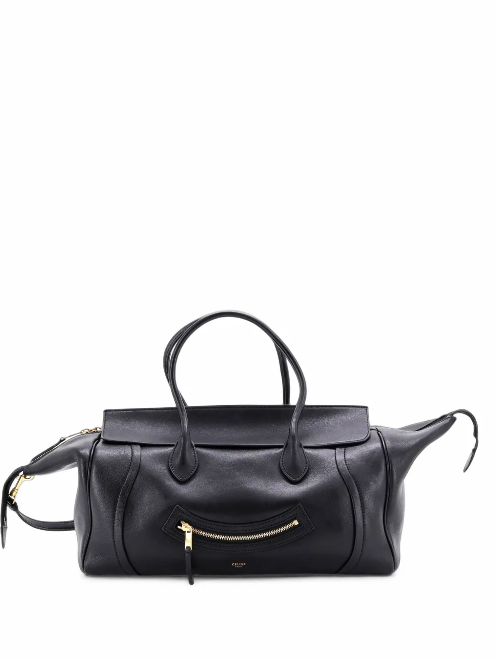 Celine Pre-Owned Smiling New Luggage Bag Smooth Leather Medium tote bag in Black