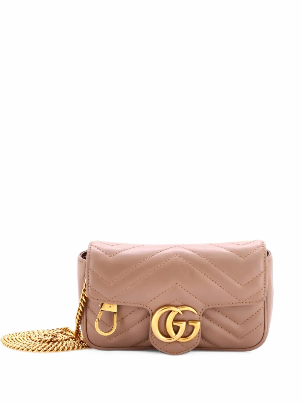 Gucci Pre-Owned GG Marmont Flap Bag Matelasse Leather Super Mini crossbody bag - Toni neutri