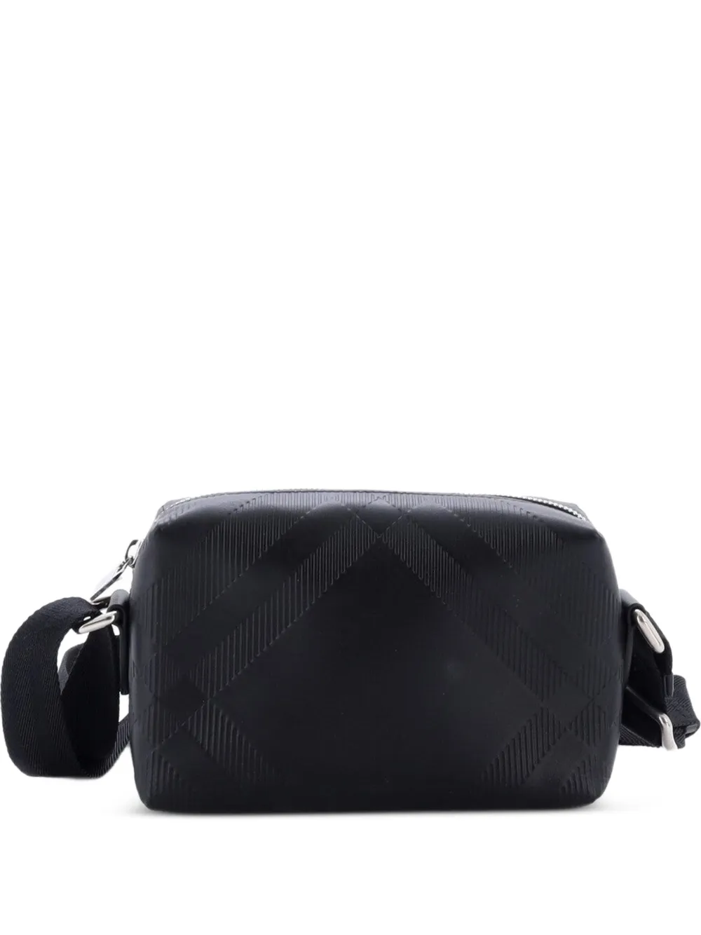 Burberry Pre-Owned Zip Check Embossed Leather Mini crossbody bag - Schwarz