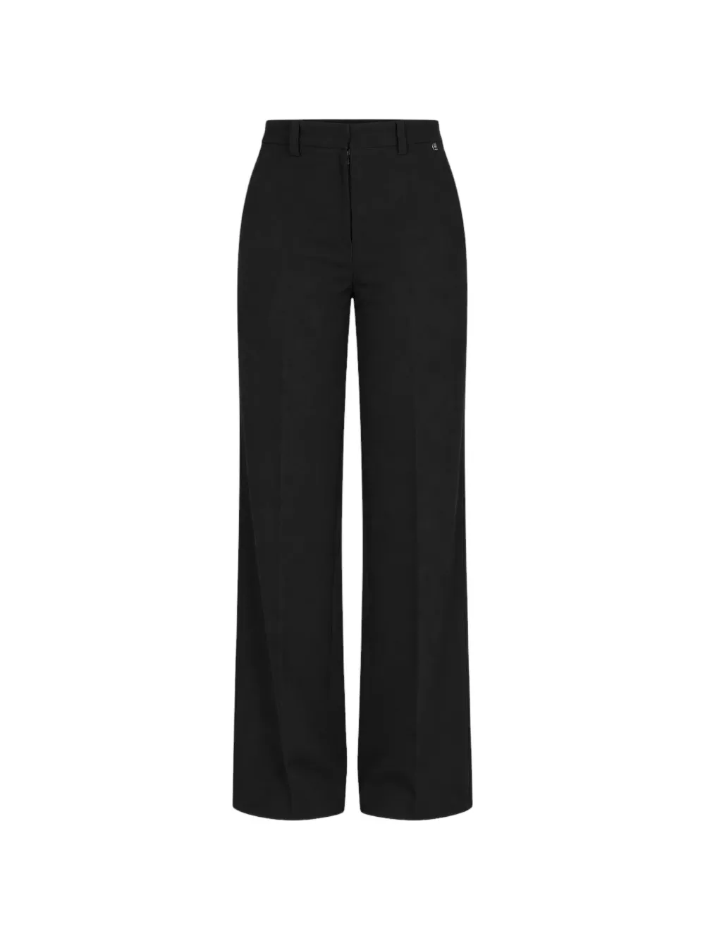 LIU JO pressed-crease wide-leg tailored trousers - Nero