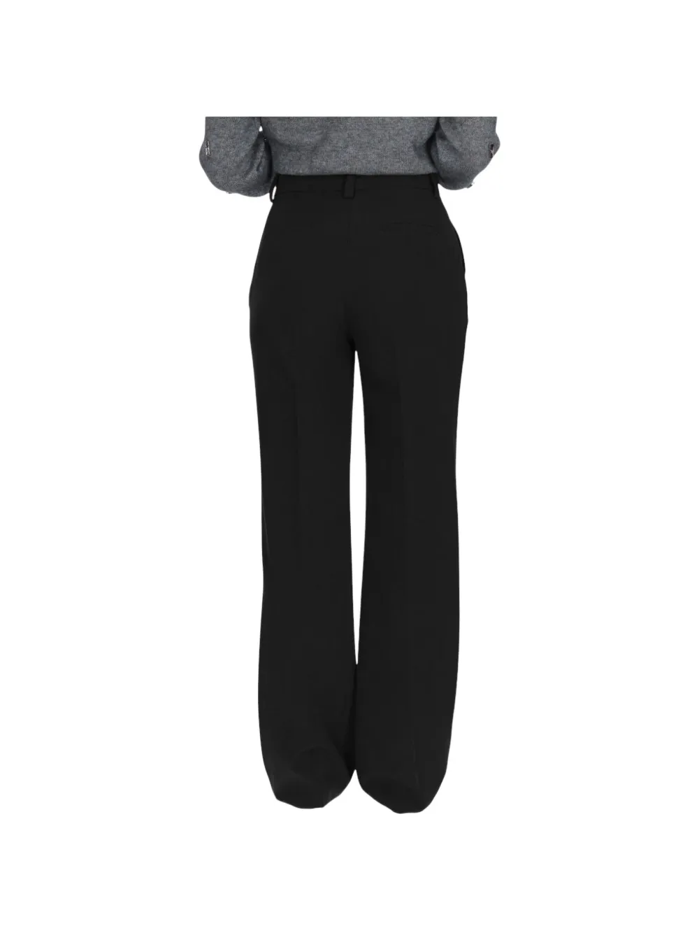 LIU JO pressed-crease wide-leg tailored trousers Zwart