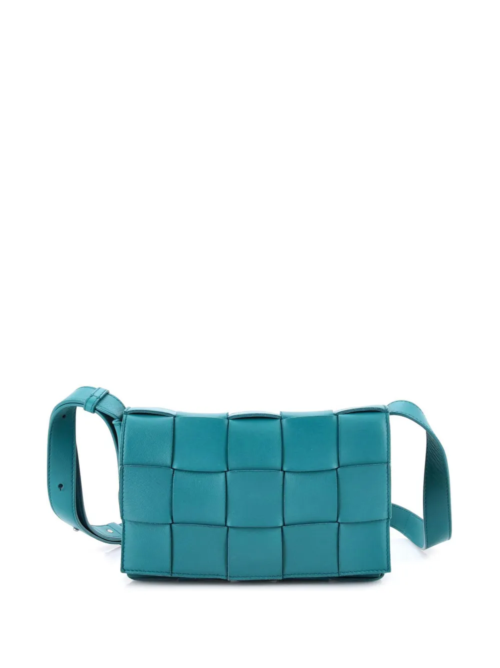 Bottega Veneta Pre-Owned Cassette Maxi Intrecciato Leather crossbody bag - Green