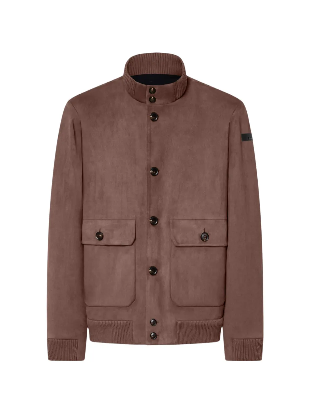 RRD faux-suede high-neck jacket - Marrone