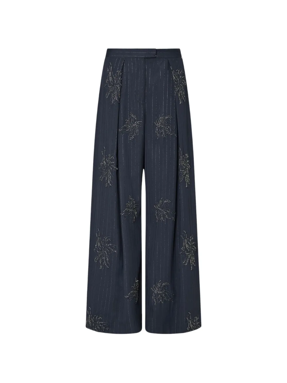LIU JO palazzo trousers with jewel embroidery Grijs