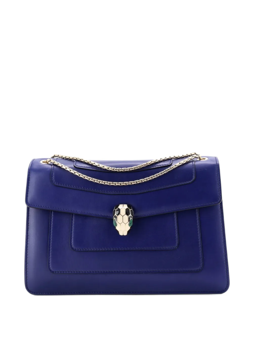 Bvlgari Pre-Owned Serpenti Forever Leather Medium shoulder bag - Blue