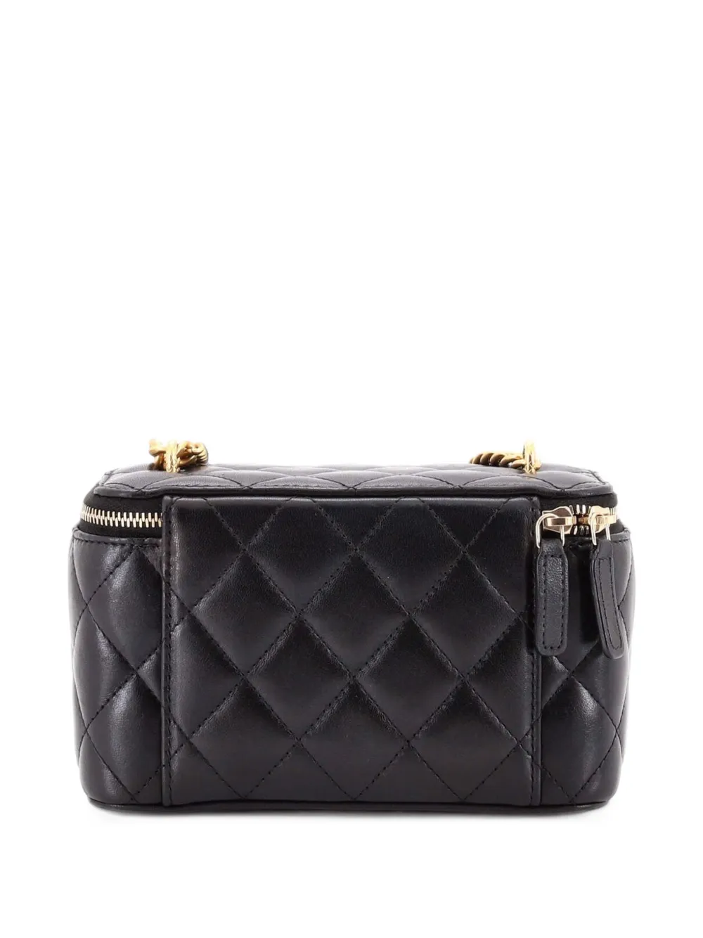 CHANEL Pre-Owned Kleine Kosmetiktasche mit Kettensteppung - Schwarz