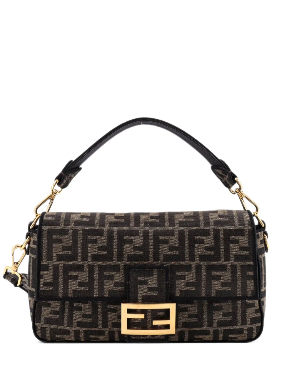 Fendi Pre-Owned Baguette NM Bag Zucca Canvas Medium shoulder bag - Brown